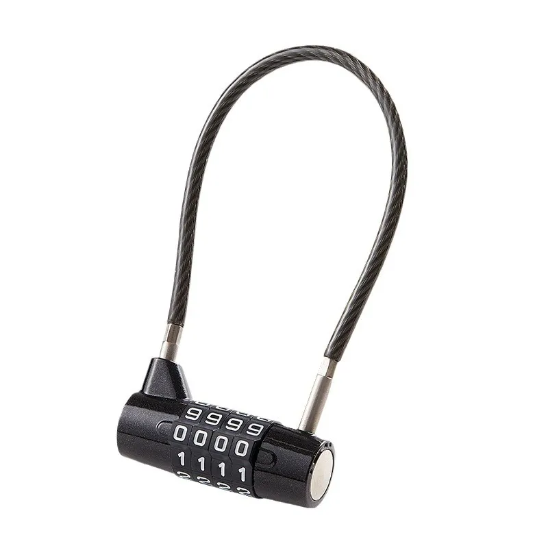 Heavy Duty Combination Cable Lock – Weatherproof 4-Digit Resettable Padlock with Steel Cable, Anti-Theft Security Lock for Fences, Toolboxes, Patio Furniture & Lawn Equipment